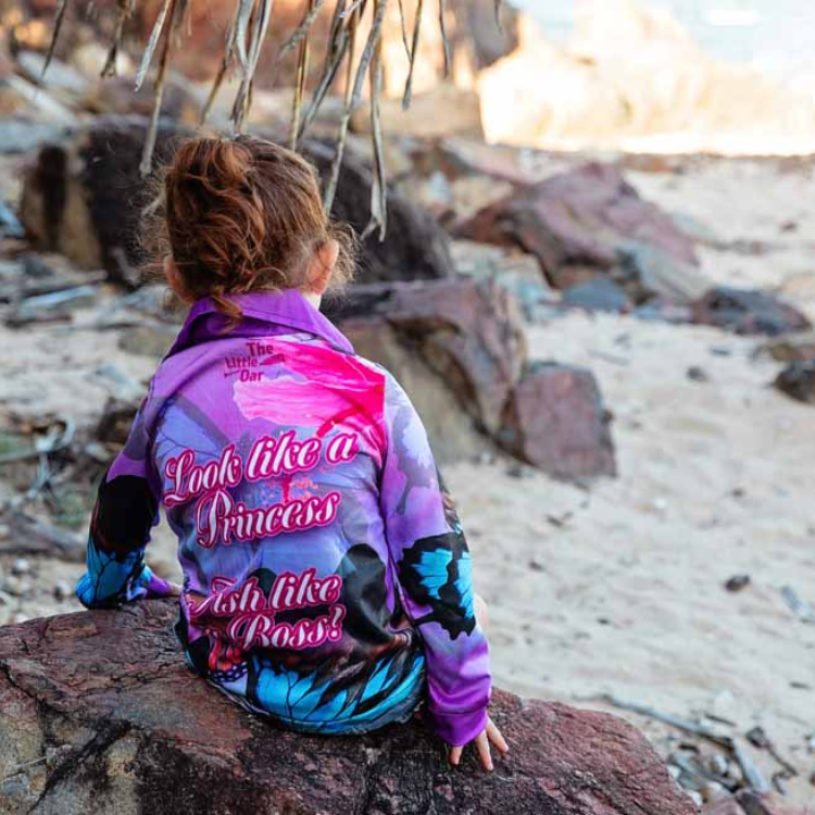 model The Little Princess Fishing Shirt back