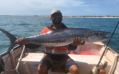 Dad with a big Spanish Mackerel 