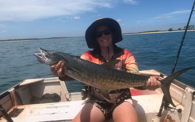Mum holding Mackerel 